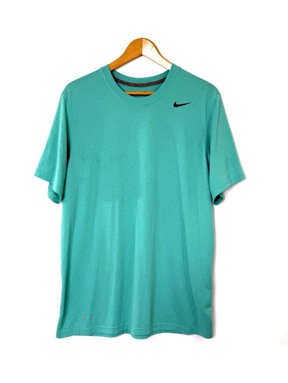 NIKE Dri-Fit Short Sleeve Crew Neck Training T Shirt Mens size Medium Aqua Green